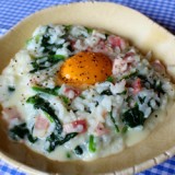 冷やご飯で簡単カルボナーラ風リゾット