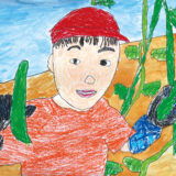 佳作　関根颯汰さん
『おいしそうなきゅうりがとれたよ』